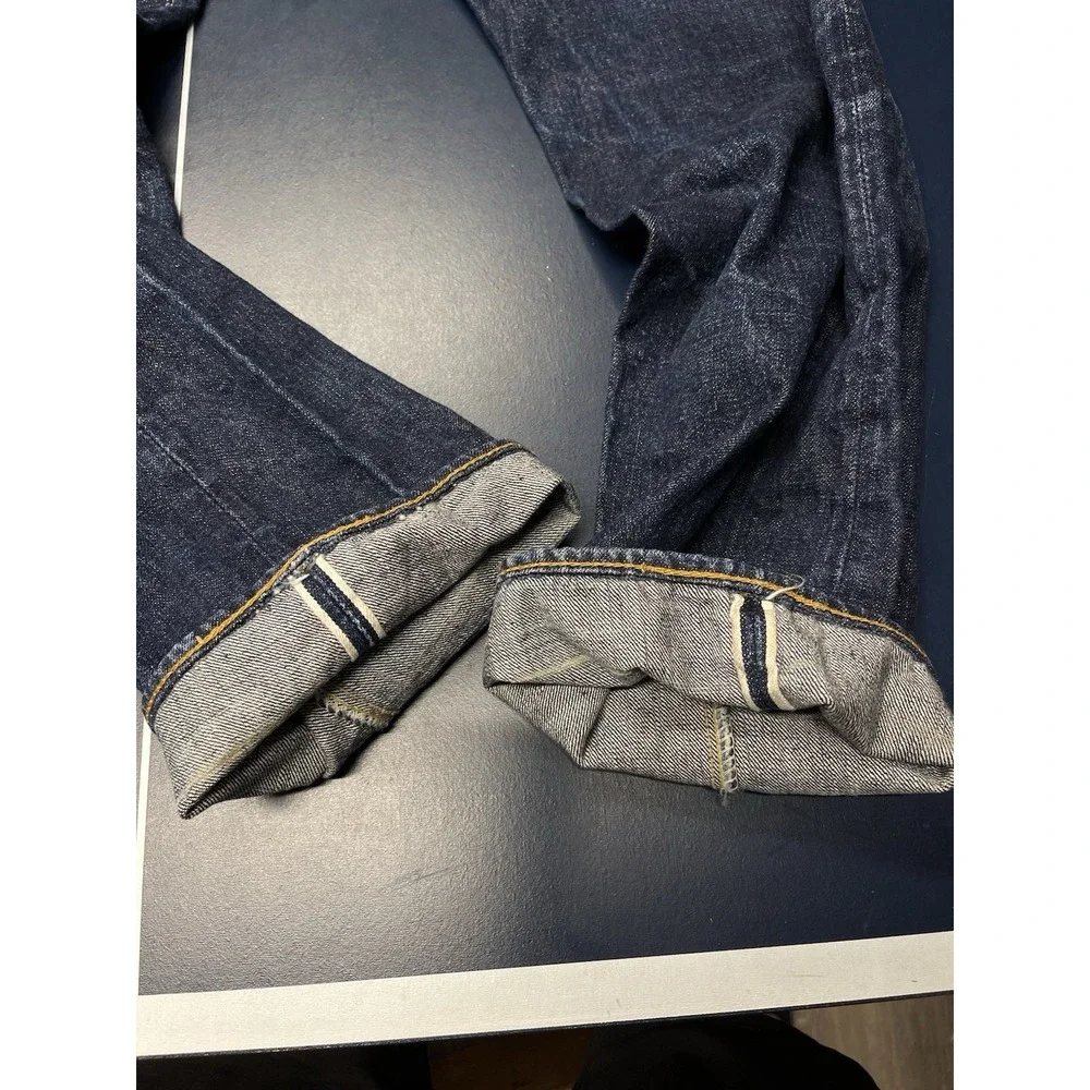Orslow Lot 105 Japanese Selvage Denim Jeans Size S(1) Dark Blue 30x29